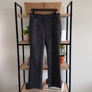 Express Editor Barely Boot Low-Rise Jacquard Woven Career Dress Pant Trouser, 10